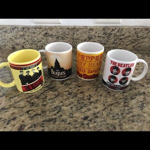 Set of Four Beatles Mugs